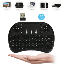 MINI TECLADO SMART TV INALAMBRICO RECARGABLE / ILUMINACION LED / BLACK